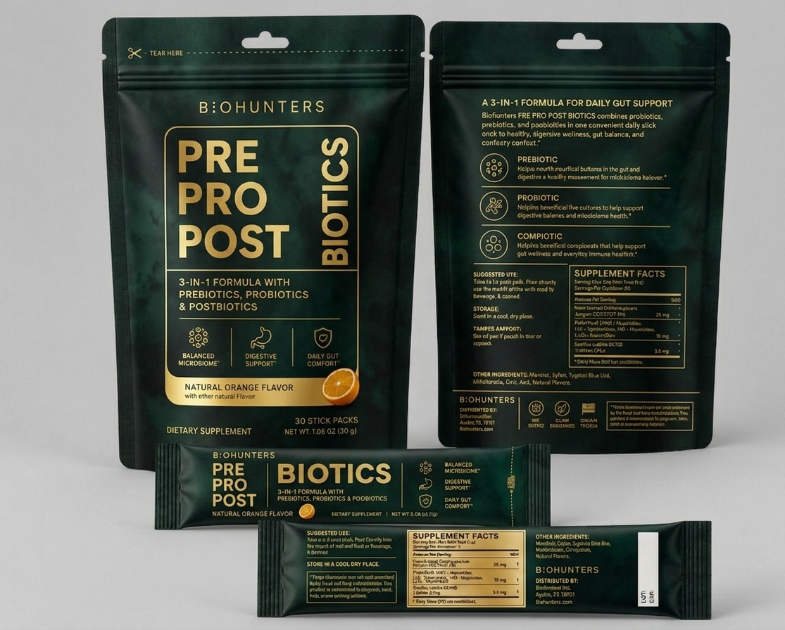 BIOHUNTERS Pre Pro Post Biotics