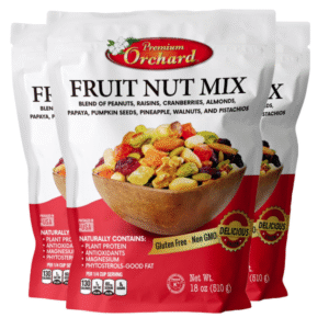 FRUIT NUT MIX TRAIL MIX by PREMIUM ORCHARD - Gourmet Trail Mix Bulk Blend of Mixed Nuts & Dried Fruit
